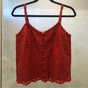 Abercrombie eyelet tank top